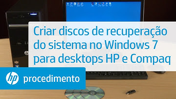 Criar discos de recuperação do sistema no Windows 7 para desktops HP e Compaq