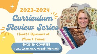 Honest Reviews of Our Curriculum This Year | English Courses Literature, Writing, Grammar and Vocab