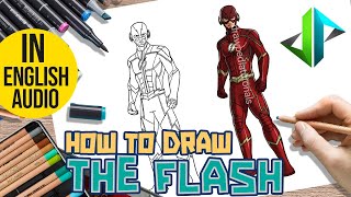 [DRAWPEDIA] HOW TO DRAW *NEW* THE FLASH from DC & FORTNITE SKIN - STEP BY STEP DRAWING TUTORIAL