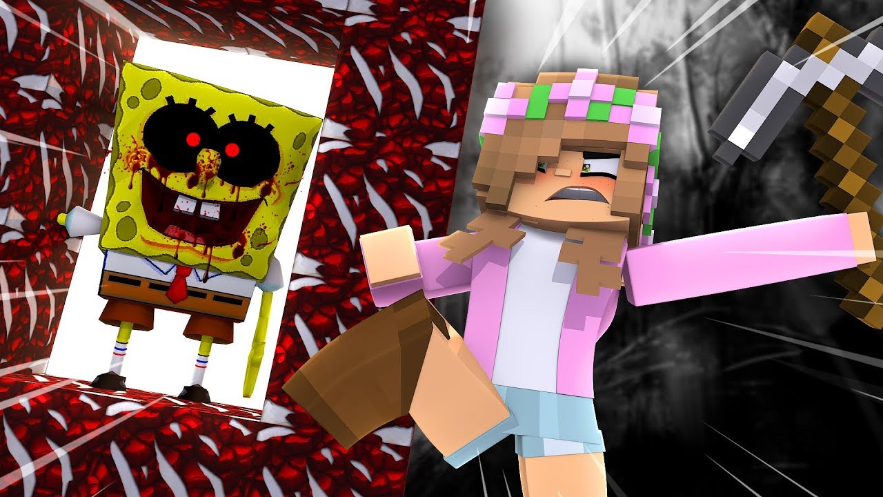 УНИЧТОЖАЕМ ПОРТАЛ В SPONGEBOB.EXE! Minecraft Little Kelly