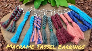 Macrame Tassel Earrings| Most popular Tassel Earrings| Crown knot making| CC 202