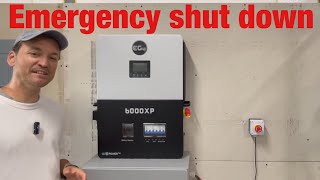 Installing a rapid shut down switch on EG4 6000xp and Power pro battery.