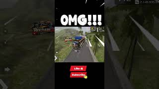 bus vs truck hino di jalir extream💥#harusberanda #busmania #ets2 #eurotrucksimulator2 #bussid #fyp screenshot 1