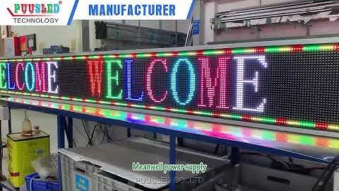 P8 LED scrolling welcome message sign for store #ledsign #leddisplay #fullcolors #puusled