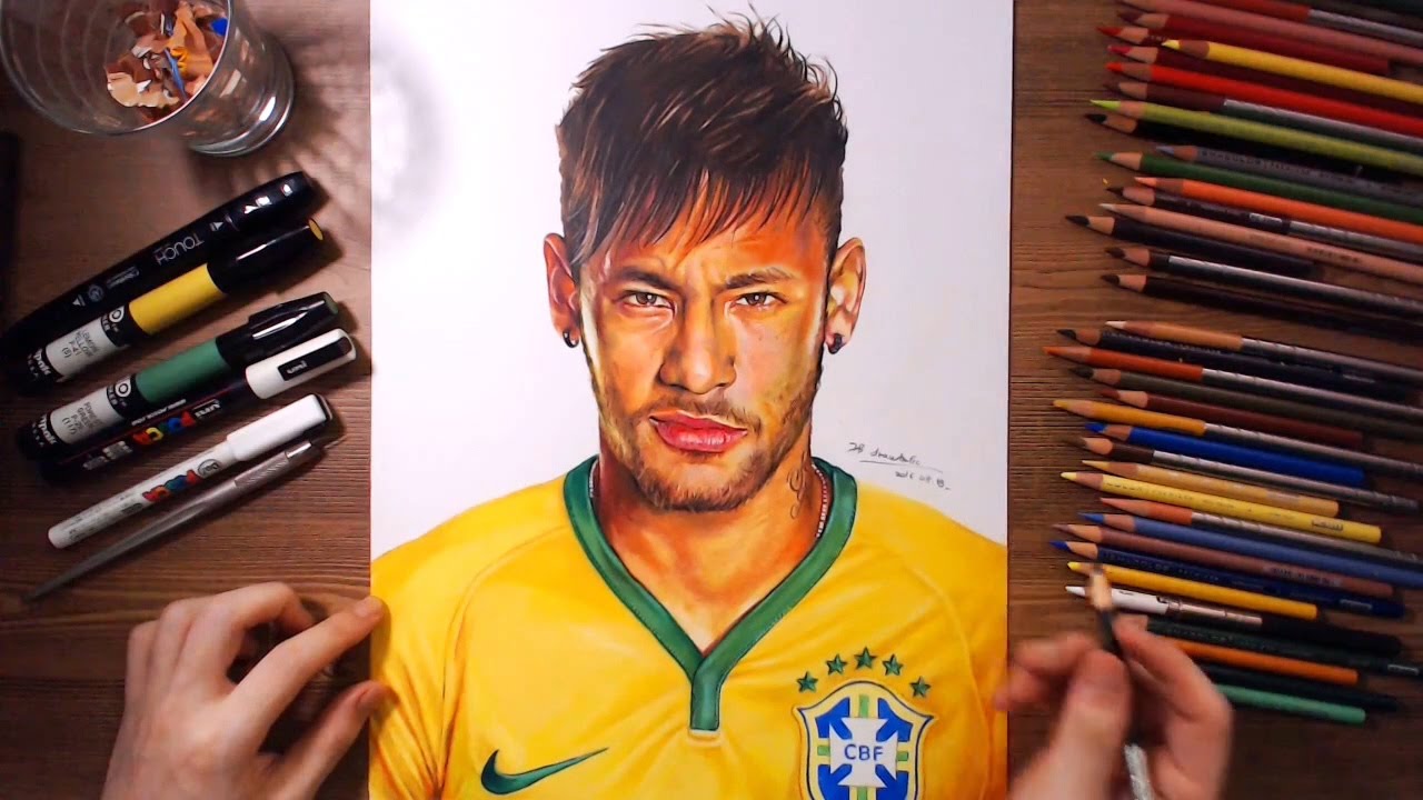 Neymar J nior - speed drawing drawholic - YouTube