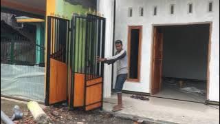 Gerbang dorong lipat roda tunggal