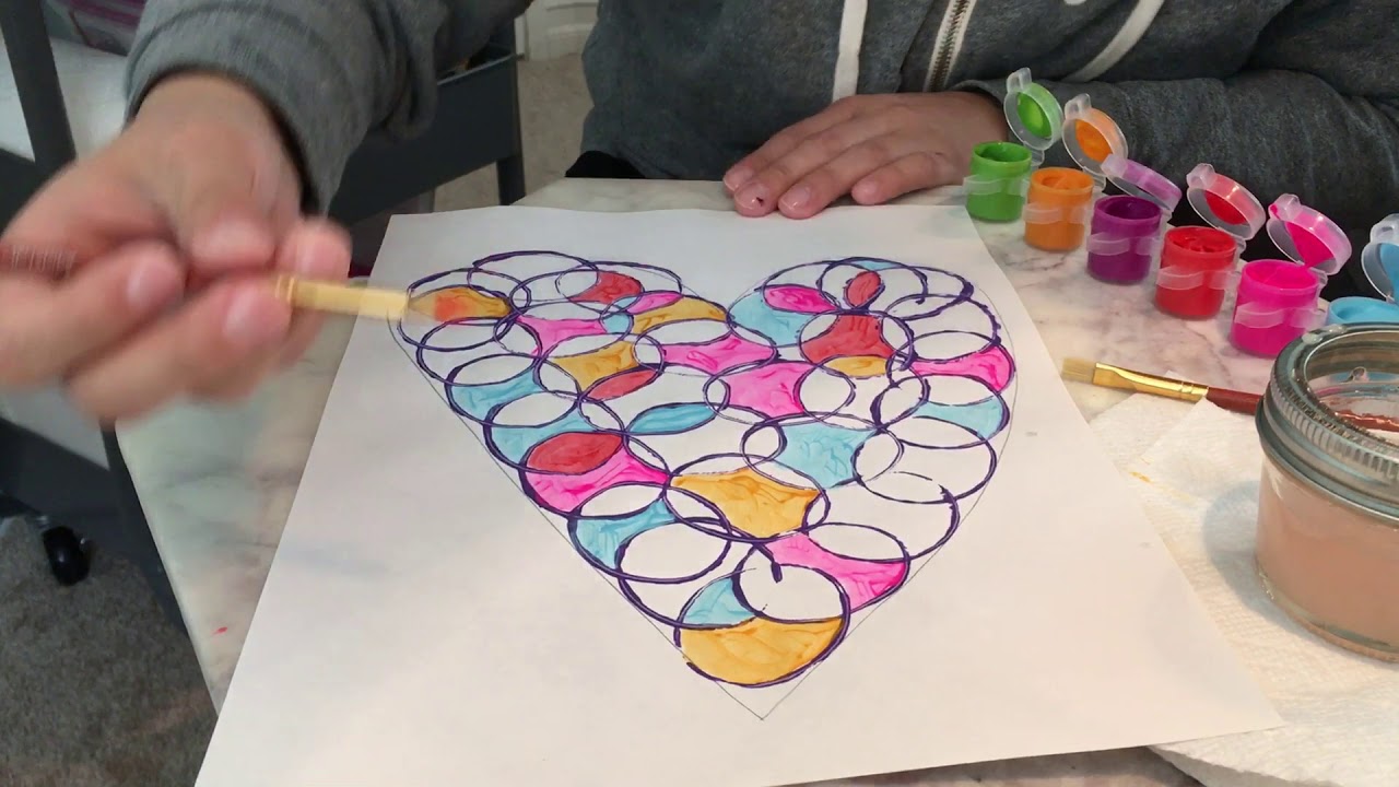 TK / Art Class - Circle Heart Art Project Part 2