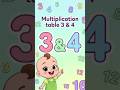 3 & 4 Times Table Song + Ending 🎶 | Learn Math for Kids | Kidomelo TV #Shorts