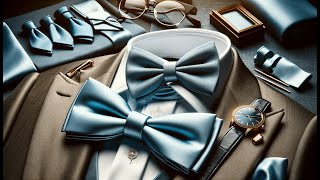 🎀 HISDERN Bow Ties for Men Pretied Bowties Classic Formal Business | Best Sky Blue Bow Tie 🎀
