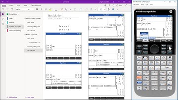 HP Prime Onenote Linear Systems Augmented Matrix No Solution