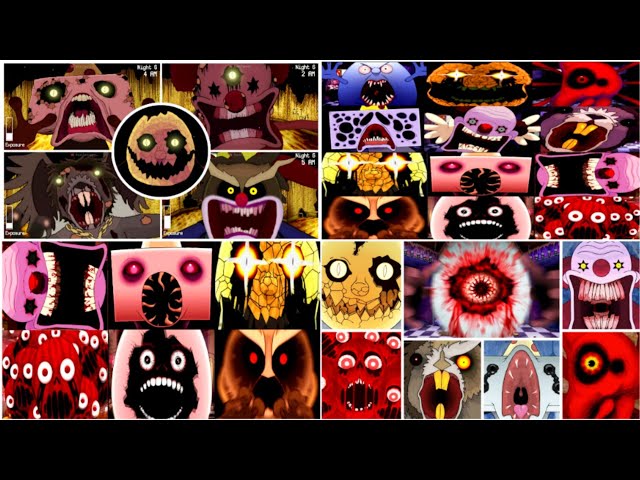 One Night at Flumpty's 1-4 all jumpscares class=