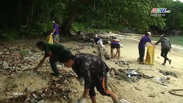 Ra quân thu gom hơn 150 mét khối rác đại dương tại huyện Côn Đảo