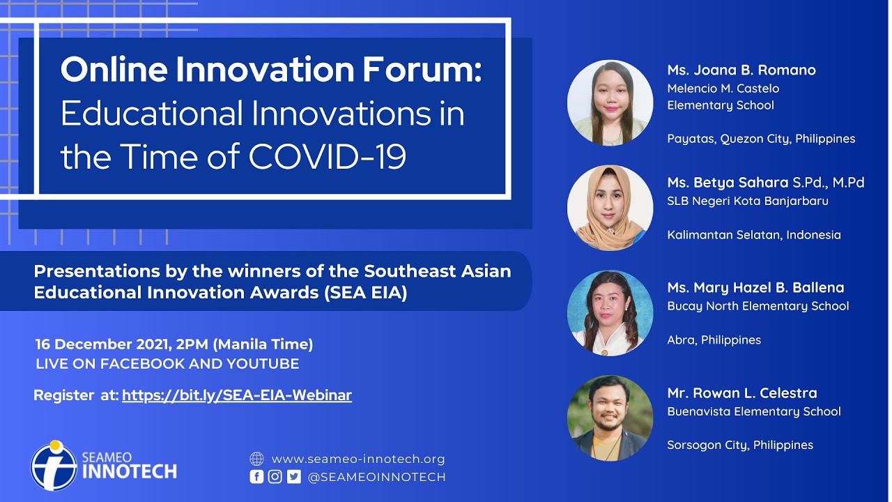 Online Innovation Forum: Educational Innovations in the Time of COVID-19 -  YouTube