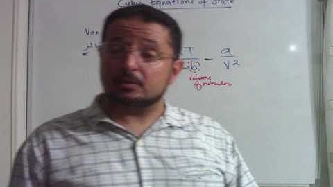 Lec 18 | ChemE Thermo | Cubic equations of state