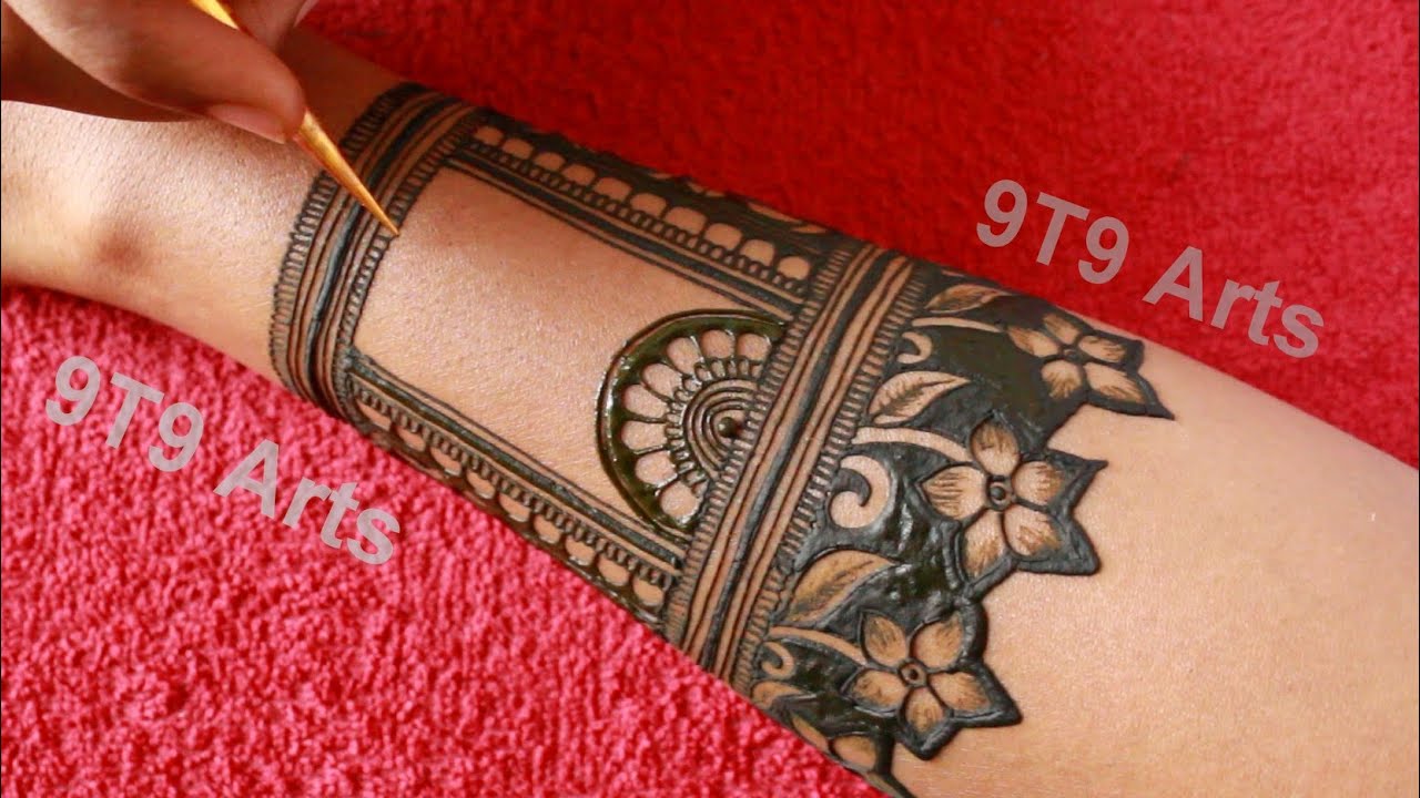 Floral Stylish Back Hand Mehndi Design||Full Hand Bridal Mehndi ...