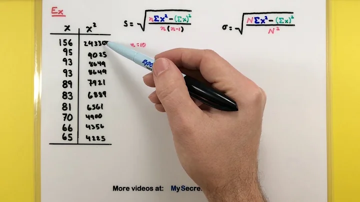 Statistics - How to calculate the standard deviation