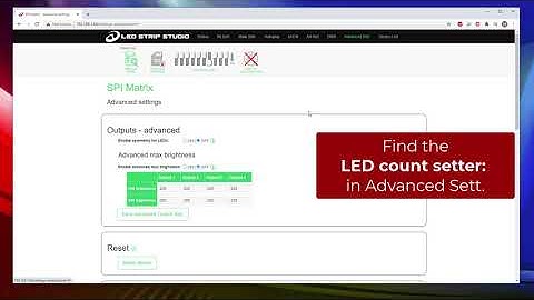 Change number of LED pixels in your SPI Matrix/LEC3 device