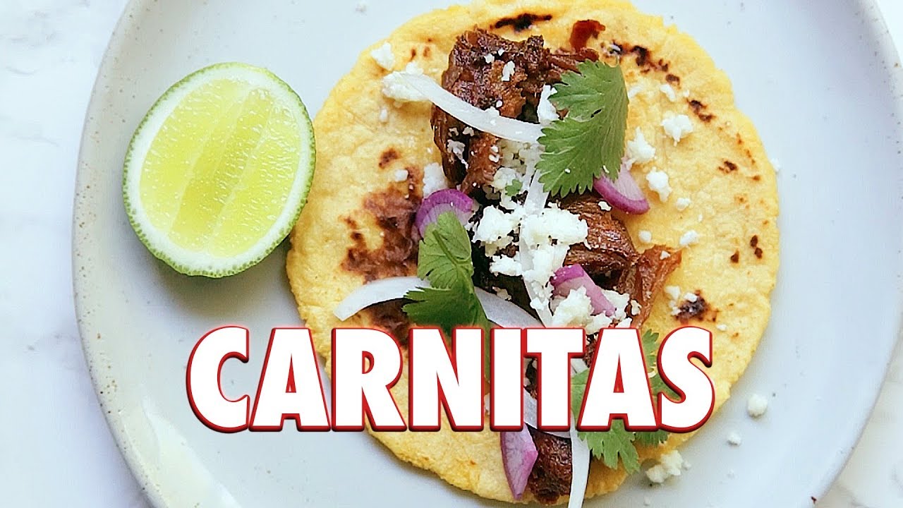 Crispy Carnitas Recipe (Mexican Slow Cooked Pulled pork) | Joshua Weissman