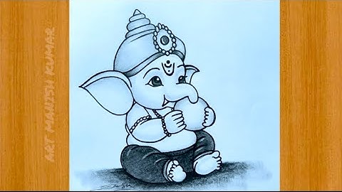 How to Draw Ganapti Ganesh With Modak-Pencil Chitra| Ganesh Chaturthi drawing |Easy Pencil Drawing