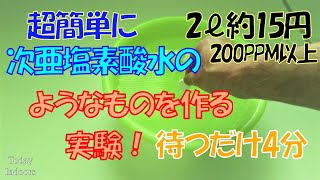 超簡単に次亜塩素酸水のようなものを作る実験