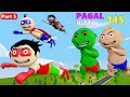 Pagal bittu sittu 145  superhero wala cartoon part 5  bittu sittu toons  desi comedy