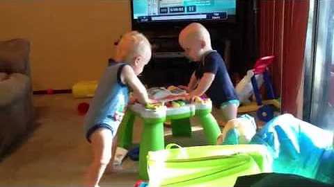 The boys dancing