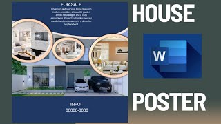 Design a Stunning House Poster in Microsoft Word: Step-by-Step Guide! #HouseDesign #PosterDesign