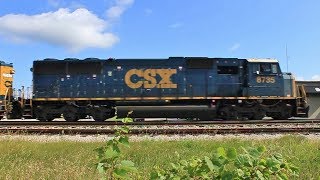 CSX SD60I & GP38-2 EMD pair make their way east @ Livonia w/ CSX Local D717
