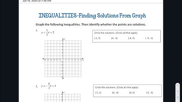 Inequalities- finding solutions from a graph VIDEO