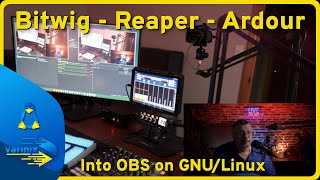 Bitwig - Reaper - Ardour Daws out and into OBS on Linux
