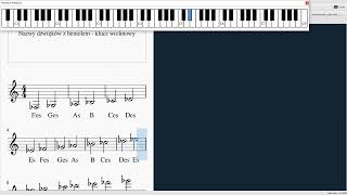 Nazwy dźwięków z bemolem - klucz wiolinowy #127 piano tutorial