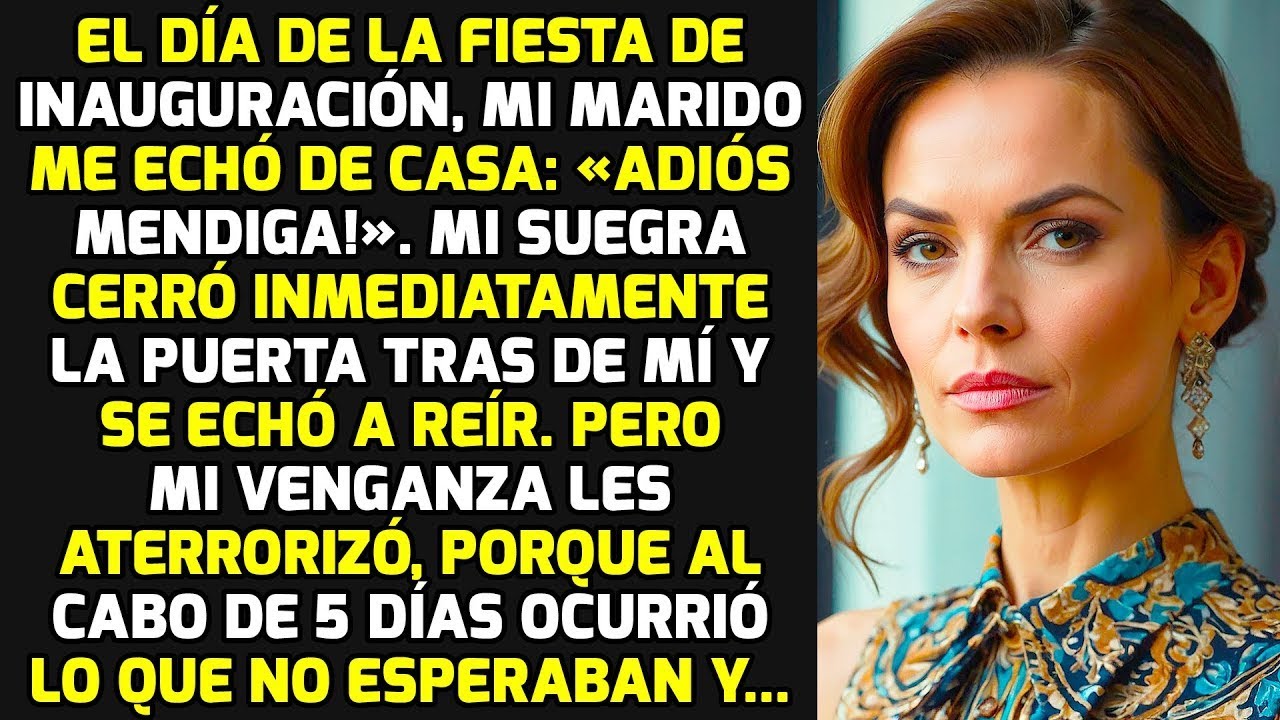 El Día De La Fiesta De Inauguración, Mi Marido Me Echó De Casa  «¡Adiós Mendigo!» HISTORIAS LA VIDA