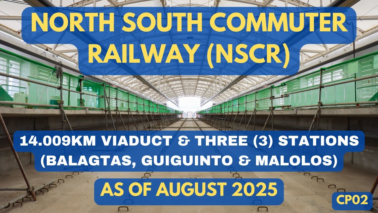 North South Commuter Railway - NSCR-CP02 Aerial Video of Alignment and Stations as of August 2025