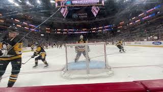 Tristan Jarry and Alex Nedeljkovic Warmups