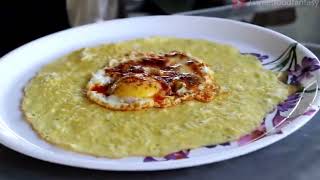 Road Side Randomly Prepared 4 Layer\/ Omelette\/ Dish\/ Egg\/ Street Food\/ Indian Street\/