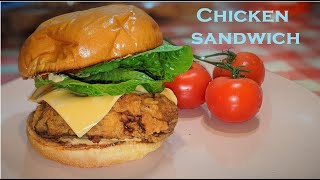 ساندوش دجاج مقلي chicken sandwich