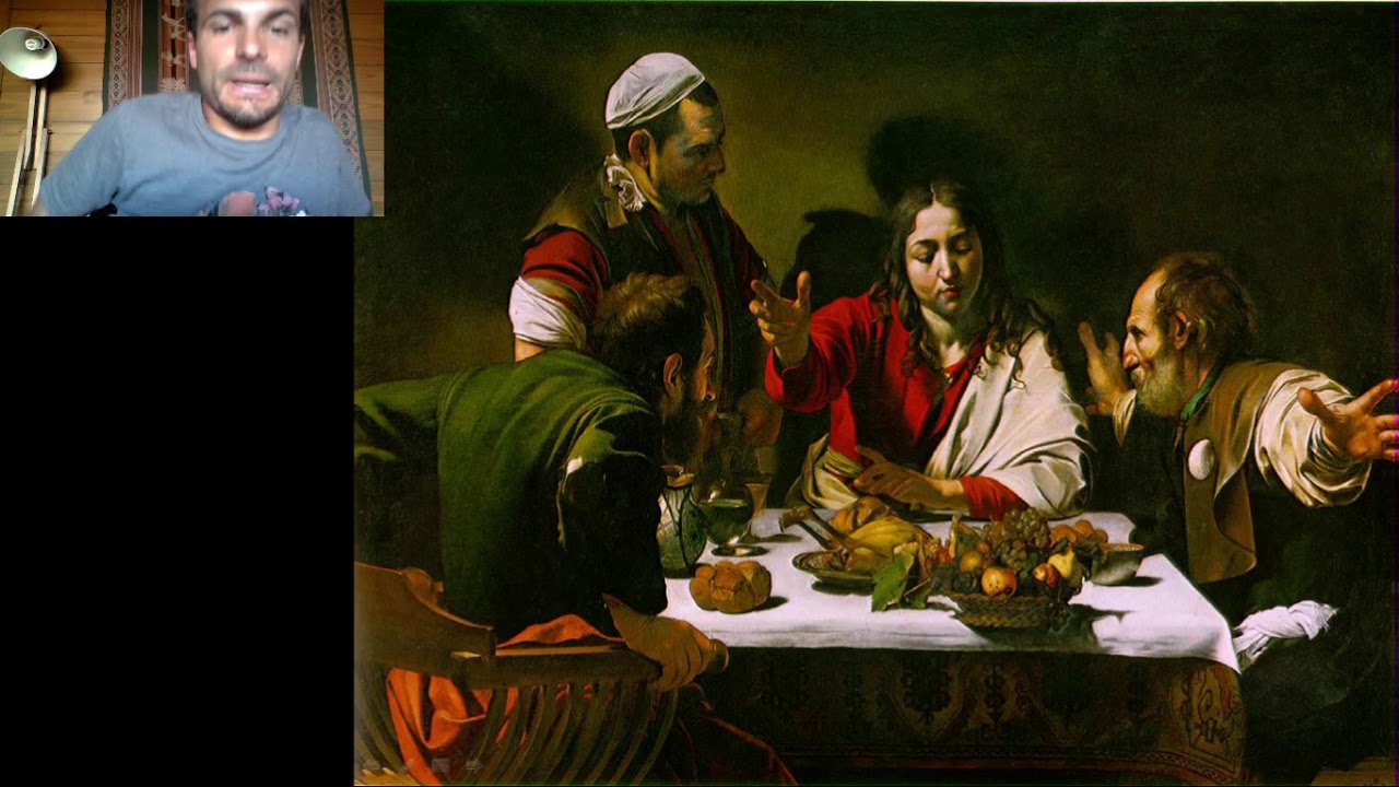 Караваджо ужин в эммаусе картина
