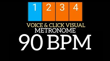 90 BPM - Metronome Voice & Visual Click