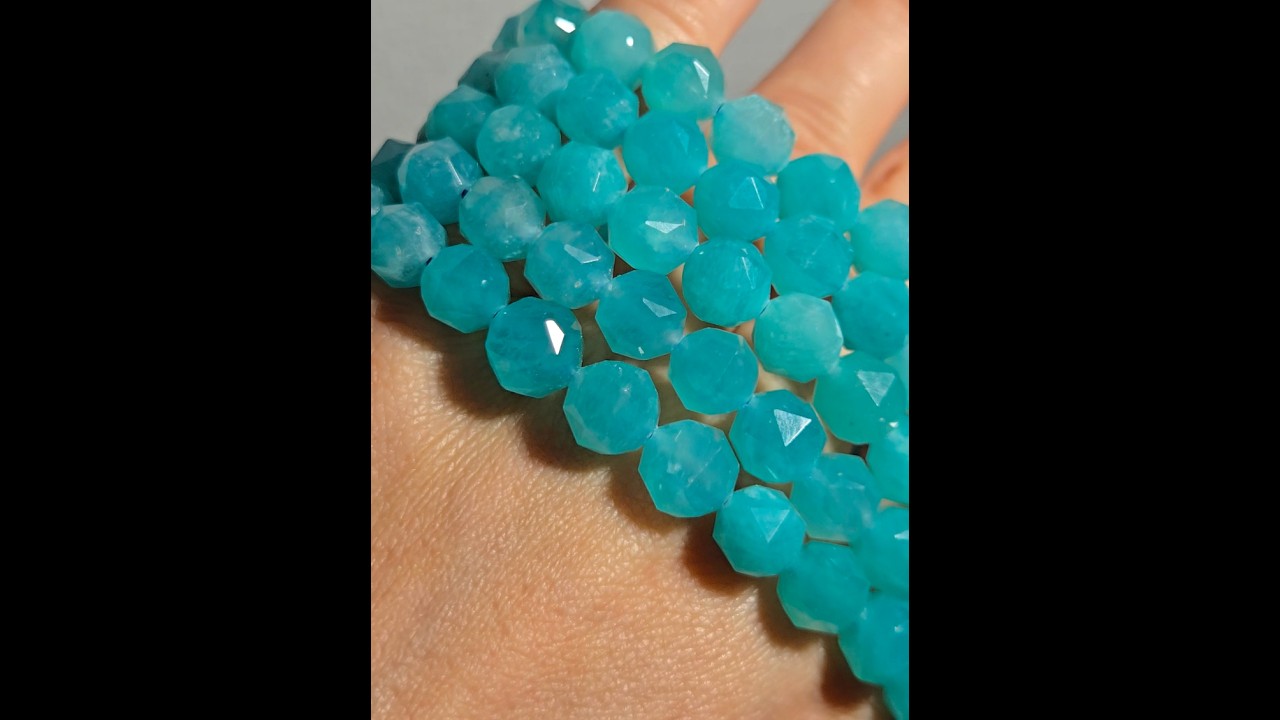 Faceted amazonite bracelets - JW90