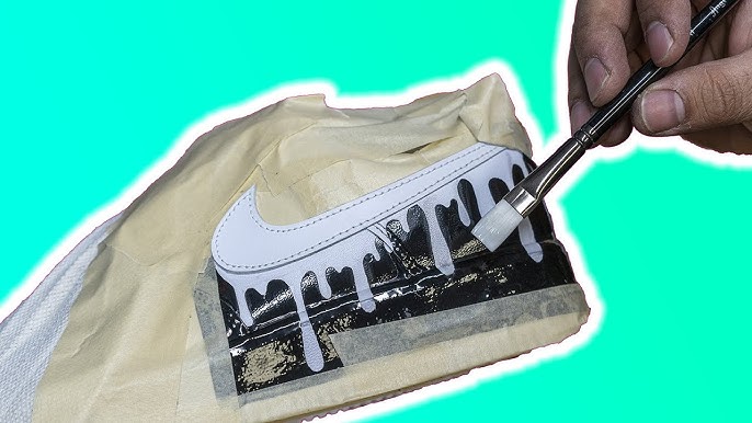 Apply Stencils To Nike AF1s- Applying Stencils to Leather Shoes 