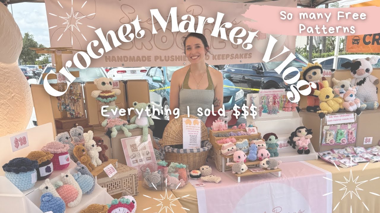 CROCHET MARKET VLOG 🧸 1k in sales ?! Free Patterns that SELL 