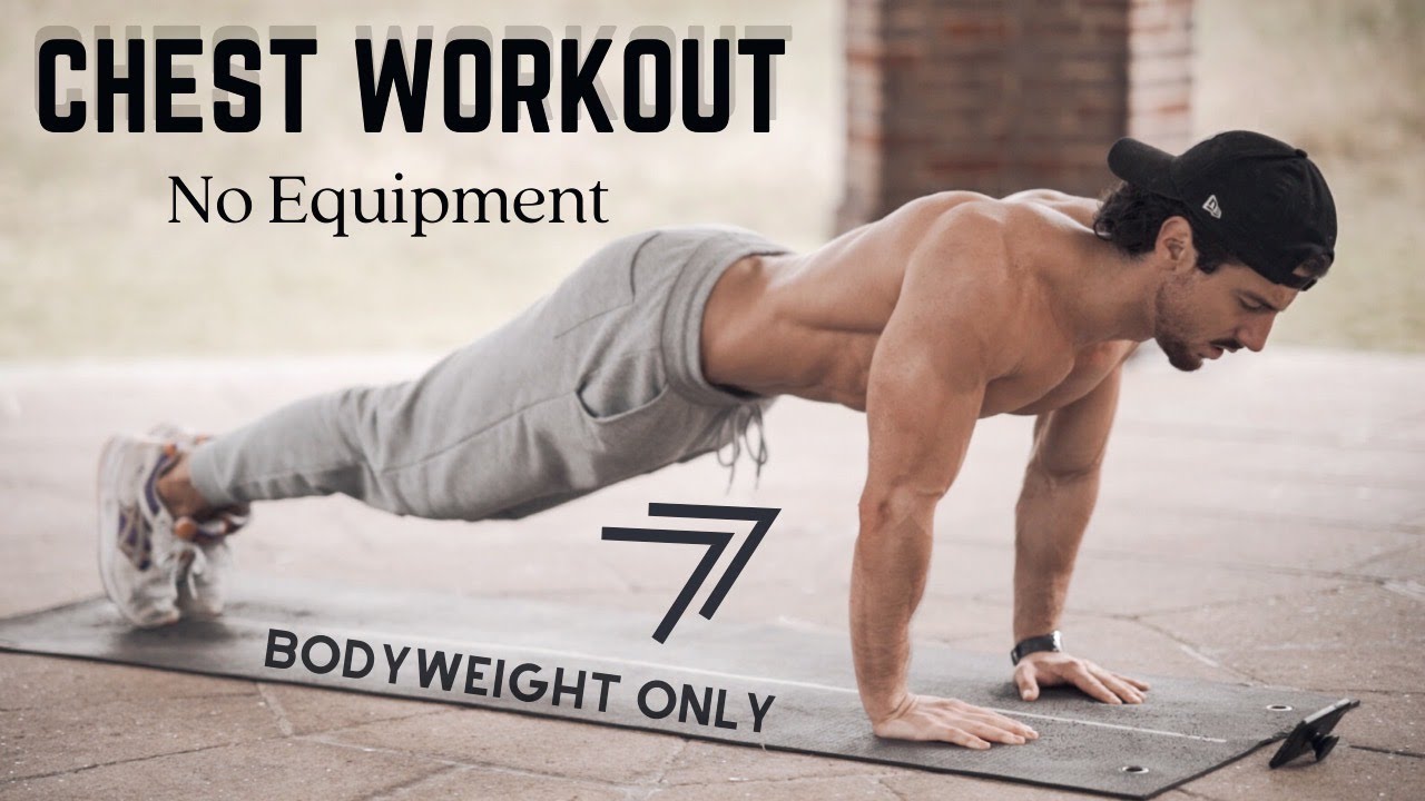 CHEST WORKOUT HOME ROUTINE, BODYWEIGHT EXERCISES