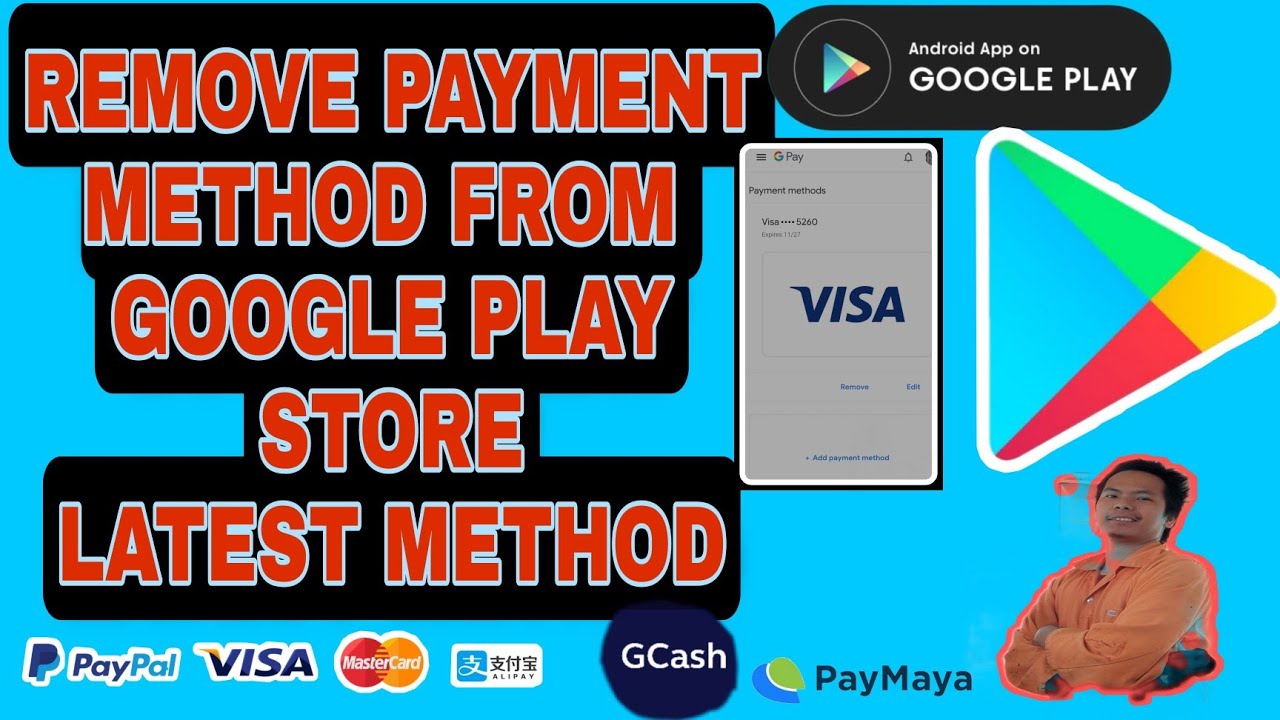How to remove payment method in google play store - YouTube