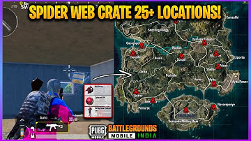 Spiderman Web Crate 25+ Secret Locations In Bgmi/PubgM | Get Webshooters & No Way Home Outfit Easily