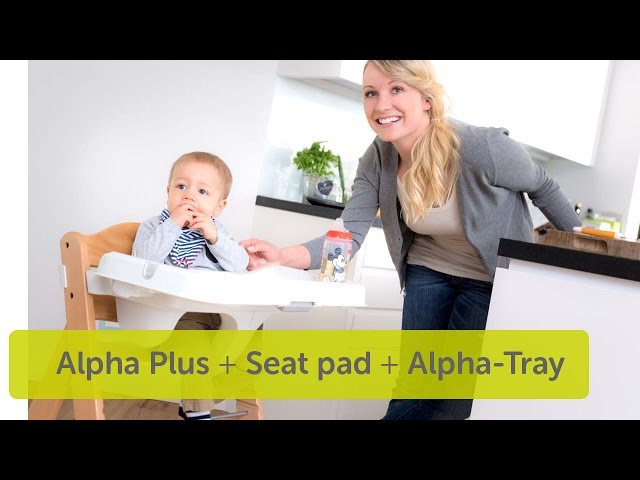 Hauck Alphaplus Grow Along White Wooden High Chair Seat With