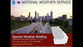 January 9, 2020 NWS Atlanta 'Special' Severe Weather Briefing