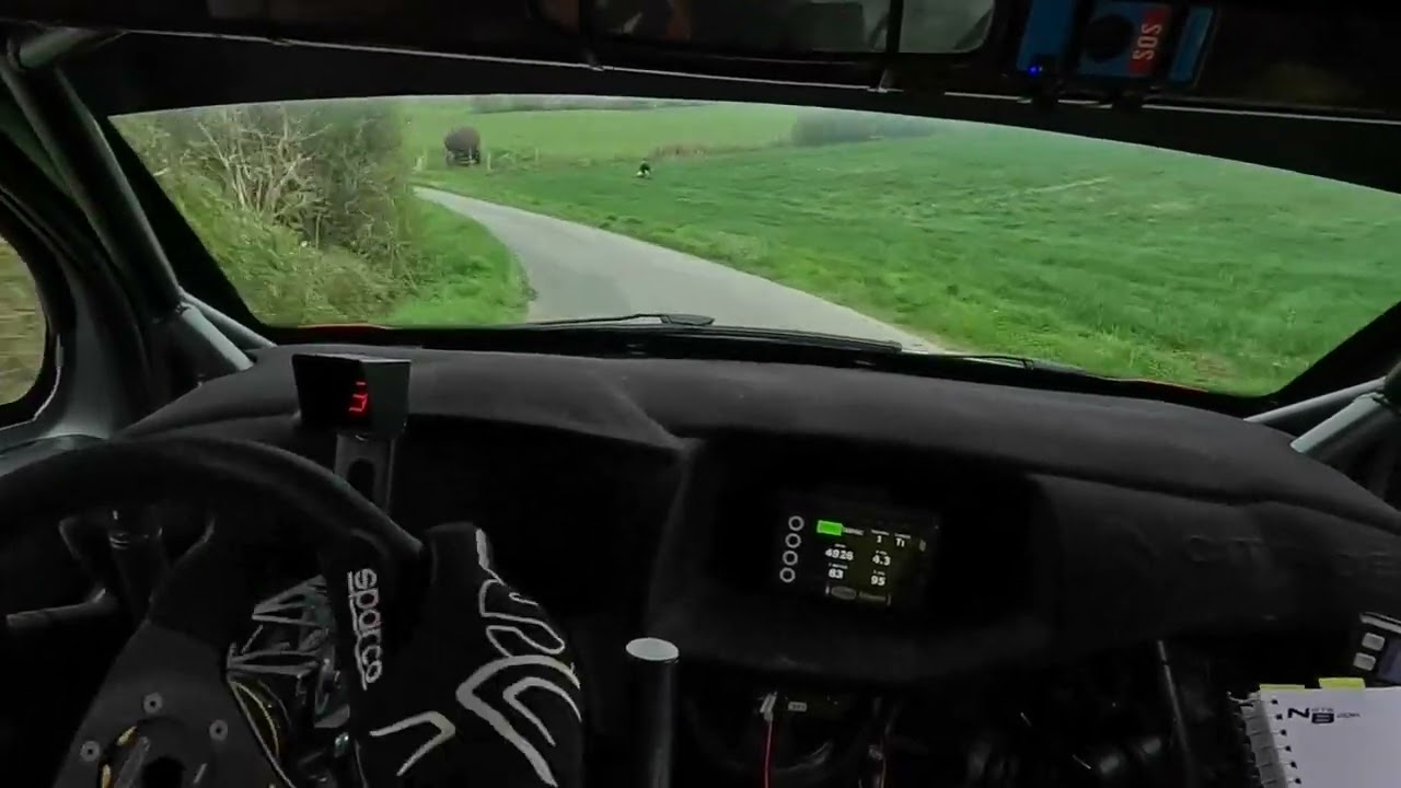 Rallye du Gier 2025 ES4 Longes DS3R5 on board