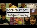 Food Diary Day 1- Meals for a Snowy Day