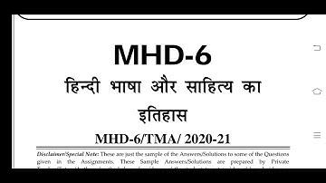 MHD 6 Ignou Solved Assignment 2020-21