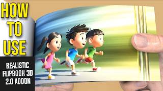 How to Use Realistic Flipbook 3D 2.0 Addon for Blender 4.0 | Flipbook More